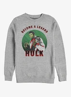 Marvel Avengers: Endgame Hulk Armor Circle Solo Heathered Sweatshirt