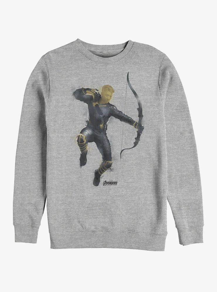 Marvel Avengers: Endgame Painted Hawkeye Heathered Sweatshirt