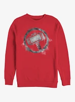 Marvel Avengers: Endgame Thor Spray Logo Red Sweatshirt