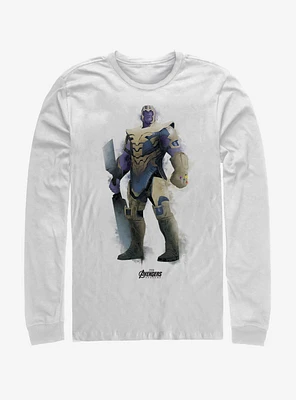 Marvel Avengers: Endgame Thanos Paint White Long-Sleeve T-Shirt