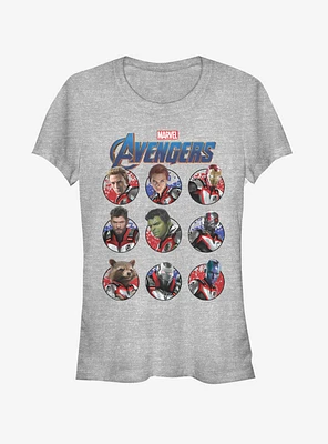Marvel Avengers: Endgame Heroic Group Girls Heathered T-Shirt