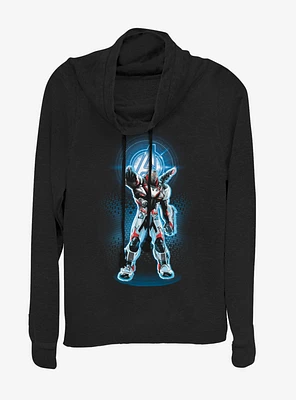 Marvel Avengers: Endgame War Machine Cowlneck Long-Sleeve Girls Top