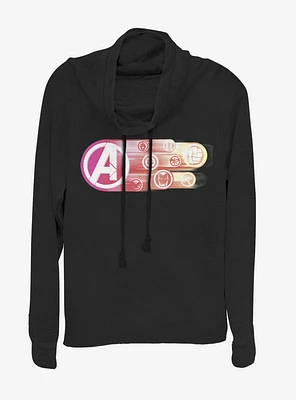 Marvel Avengers: Endgame Icons Group Cowlneck Long-Sleeve Girls Top