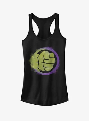 Marvel Avengers: Endgame Hulk Spray Logo Girls Tank Top