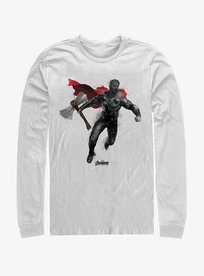 Marvel Avengers: Endgame Thor Paint White Long-Sleeve T-Shirt