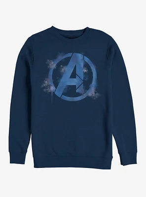Marvel Avengers: Endgame Avengers Spray Logo Navy Blue Sweatshirt