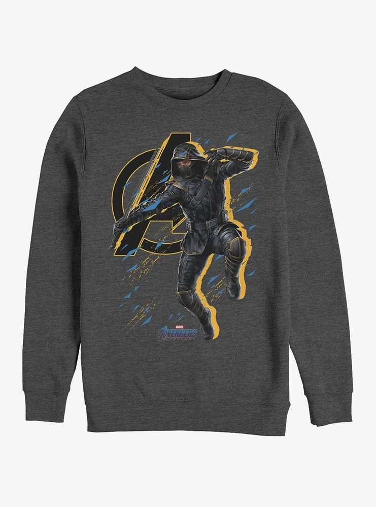 Marvel Avengers: Endgame Ronin Splatter Charcoal Grey Heathered Sweatshirt