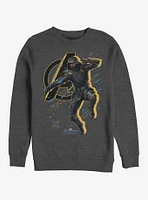 Marvel Avengers: Endgame Ronin Splatter Charcoal Grey Heathered Sweatshirt