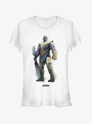 Marvel Avengers: Endgame Thanos Paint Girls White T-Shirt