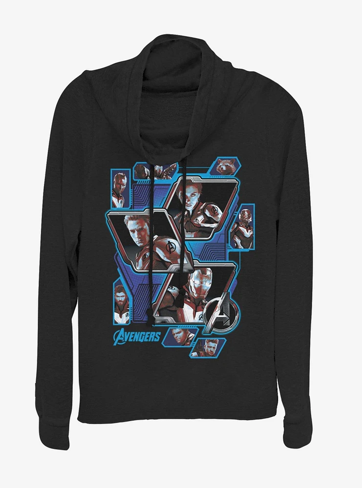 Marvel Avengers: Endgame Avengers Panel Shot Cowlneck Long-Sleeve Girls Top