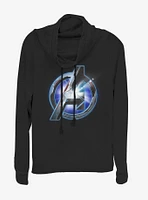 Marvel Avengers: Endgame Logo Shine Cowlneck Long-Sleeve Girls Top