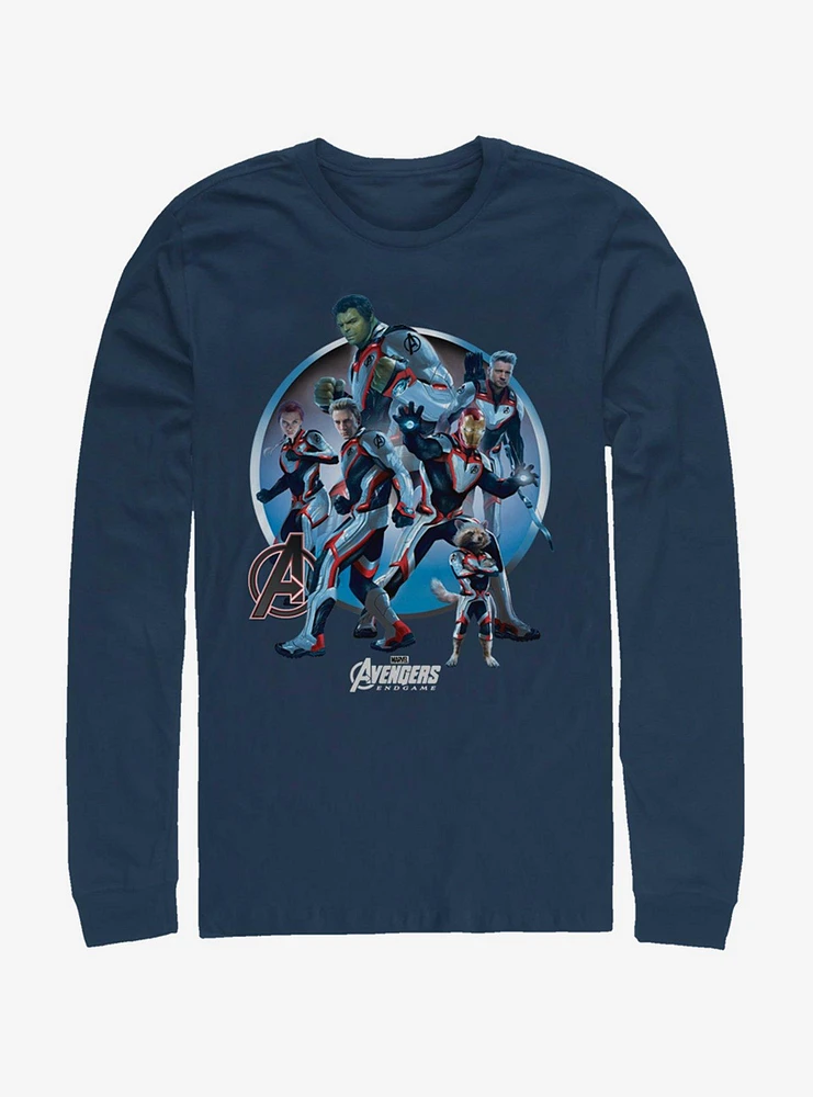 Marvel Avengers: Endgame Unite Navy Blue Long-Sleeve T-Shirt