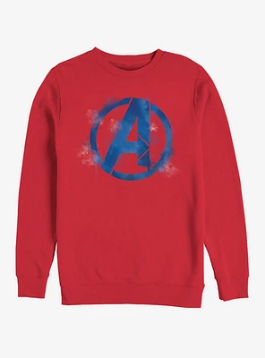 Marvel Avengers: Endgame Avengers Spray Logo Red Sweatshirt
