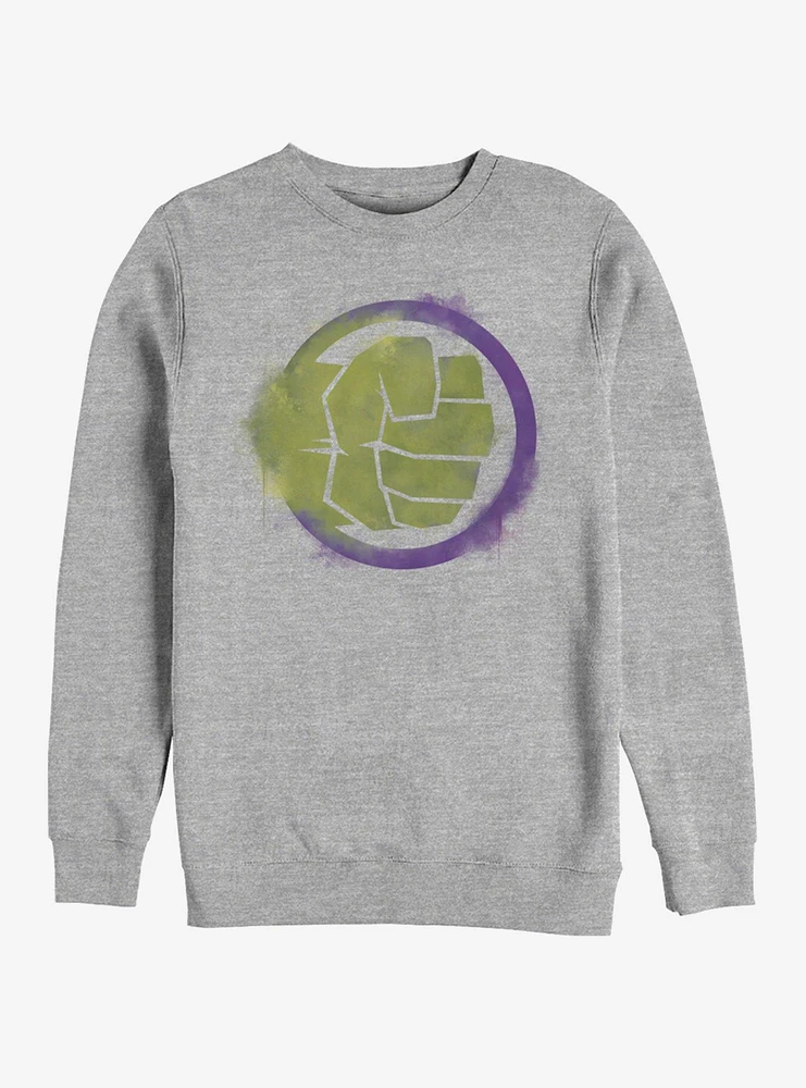 Marvel Avengers: Endgame Hulk Spray Logo Heathered Sweatshirt