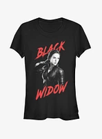 Marvel Avengers: Endgame High Contrast Black Widow Girls T-Shirt