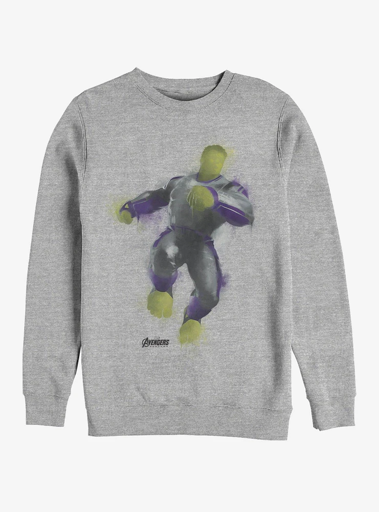 Marvel Avengers: Endgame Hulk Painted Heathered Sweatshirt