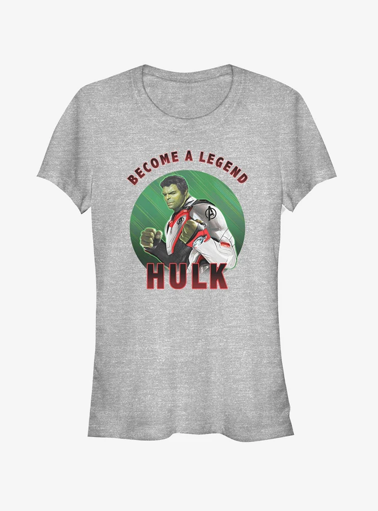 Marvel Avengers: Endgame Hulk Armor Circle Solo Girls Heathered T-Shirt