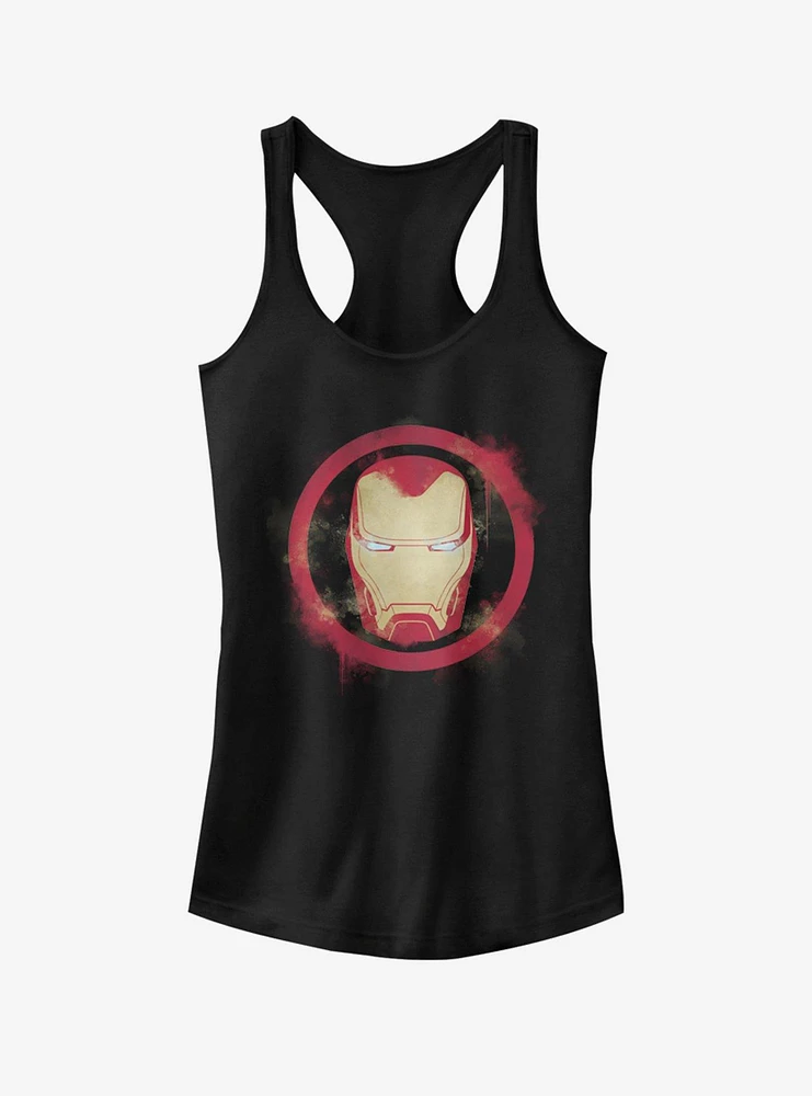 Marvel Avengers: Endgame Iron Man Spray Logo Girls Tank