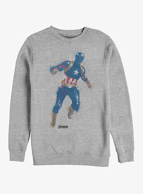 Marvel Avengers: Endgame Captain America Paint Heathered Sweatshirt