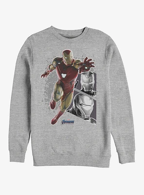 Marvel Avengers: Endgame Iron Man Panels Heathered Sweatshirt