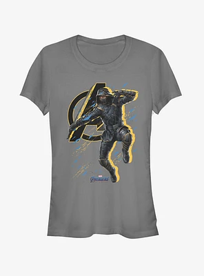Marvel Avengers: Endgame Ronin Splatter Girls Charcoal Grey T-Shirt