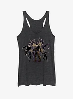 Marvel Avengers: Endgame Villain Pose Girls Black Heathered Tank Top