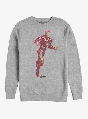 Marvel Avengers: Endgame Iron Man Paint Heathered Sweatshirt
