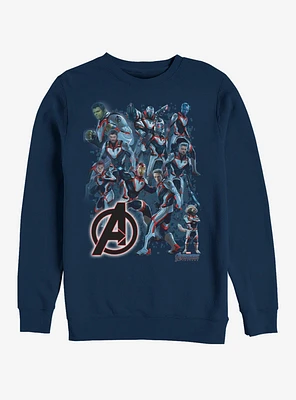 Marvel Avengers: Endgame Suit Group Navy Blue Sweatshirt