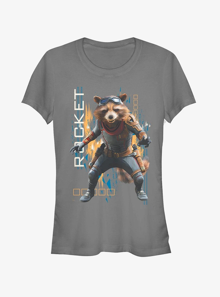 Marvel Avengers: Endgame Rocket Motion Girls Charcoal T-Shirt