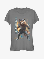 Marvel Avengers: Endgame Rocket Motion Girls Charcoal T-Shirt