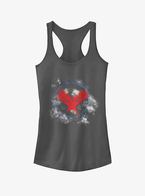 Marvel Avengers: Endgame War Machine Spray Logo Girls Charcoal Grey Tank Top