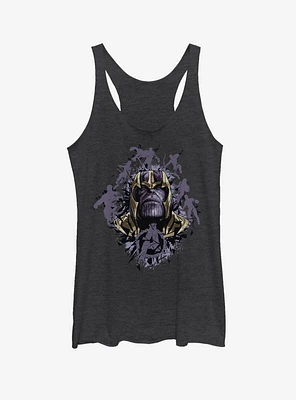 Marvel Avengers: Endgame Thanos Action Girls Black Heathered Tank Top