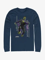 Marvel Avengers: Endgame Hulk Motion Navy Blue Long-Sleeve T-Shirt