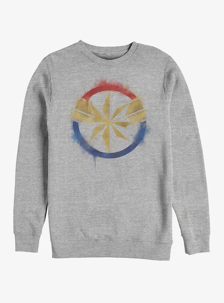 Marvel Avengers: Endgame Captain Spray Logo Heathered Sweatshirt