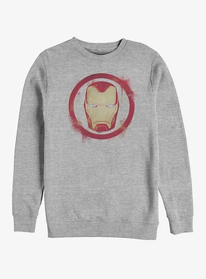 Marvel Avengers: Endgame Iron Man Spray Logo Heathered Sweatshirt
