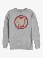 Marvel Avengers: Endgame Iron Man Spray Logo Heathered Sweatshirt