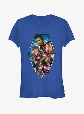 Marvel Avengers: Endgame Hexagon Avenged Girls Royal Blue T-Shirt