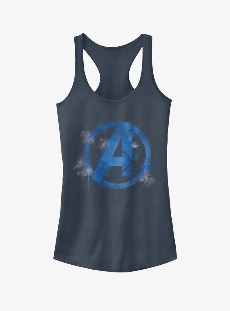 Marvel Avengers: Endgame Avengers Spray Logo Girls Indigo Tank Top