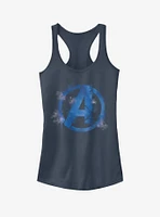 Marvel Avengers: Endgame Avengers Spray Logo Girls Indigo Tank Top