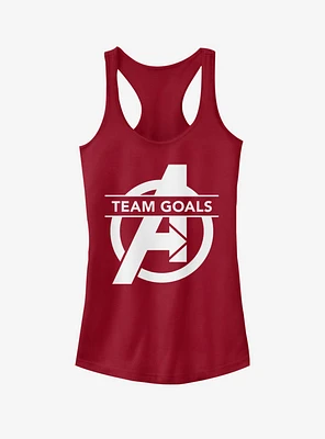 Marvel Avengers: Endgame Team Goals Girls Scarlet Tank Top