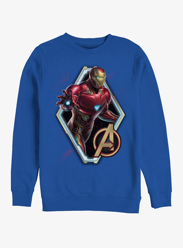 Marvel Avengers: Endgame Iron Man Sun Royal Blue Sweatshirt