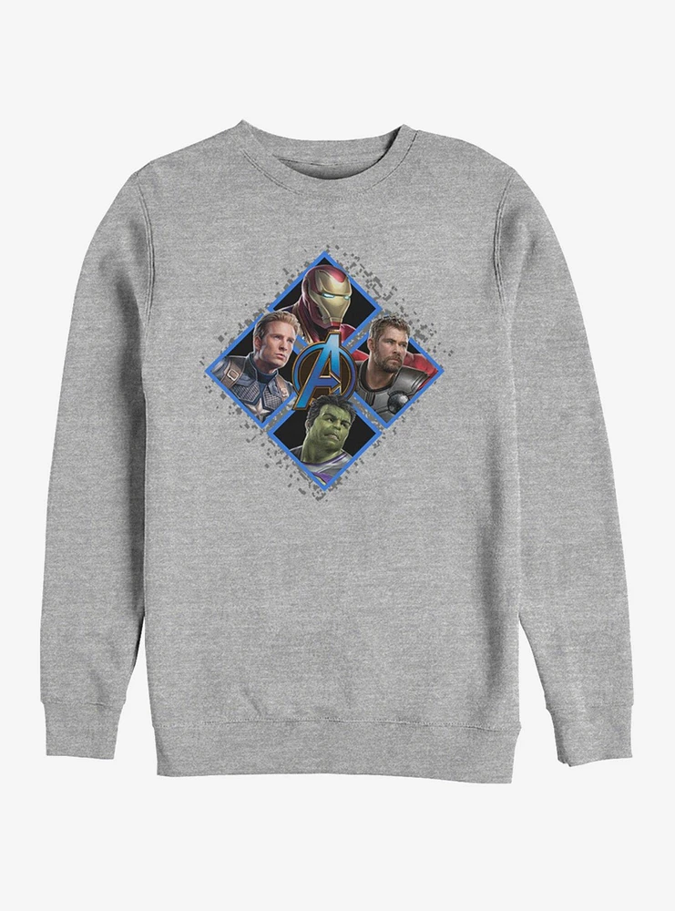 Marvel Avengers: Endgame Square Box Heathered Sweatshirt