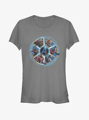 Marvel Avengers: Endgame Circle Heroes Girls Charcoal Grey T-Shirt