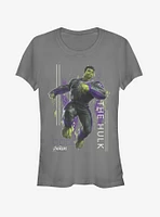 Marvel Avengers: Endgame Hulk Motion Girls Charcoal Grey T-Shirt