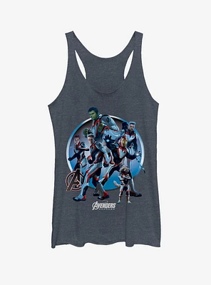 Marvel Avengers: Endgame Unite Girls Navy Blue Heathered Tank Top