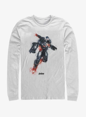 Marvel Avengers: Endgame War Machine Paint White Long-Sleeve T-Shirt