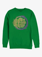 Marvel Avengers: Endgame Hulk Spray Logo Kelly Green Sweatshirt