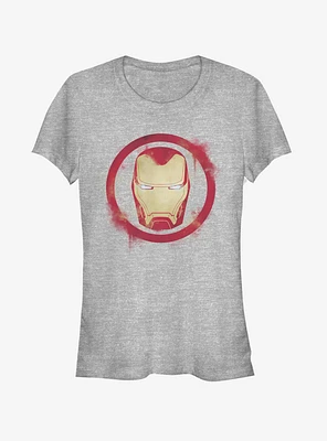 Marvel Avengers: Endgame Iron Man Spray Logo Girls Heathered T-Shirt