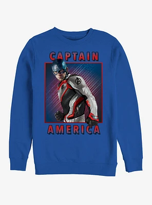 Marvel Avengers: Endgame Captain America Armor Solo Box Royal Blue Sweatshirt