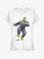 Marvel Avengers: Endgame Hulk Painted Girls White T-Shirt